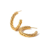 Georgia Twisted Midi Hoops