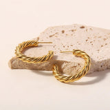Georgia Twisted Midi Hoops