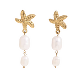 Sandy Pearl Drop Earrings