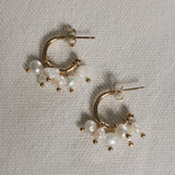 Alba Pearl Cluster Hoops