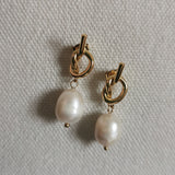 Brooke Knot Pearl Earrings