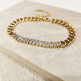 Lucy Chunky Jewelled Curb Bracelet