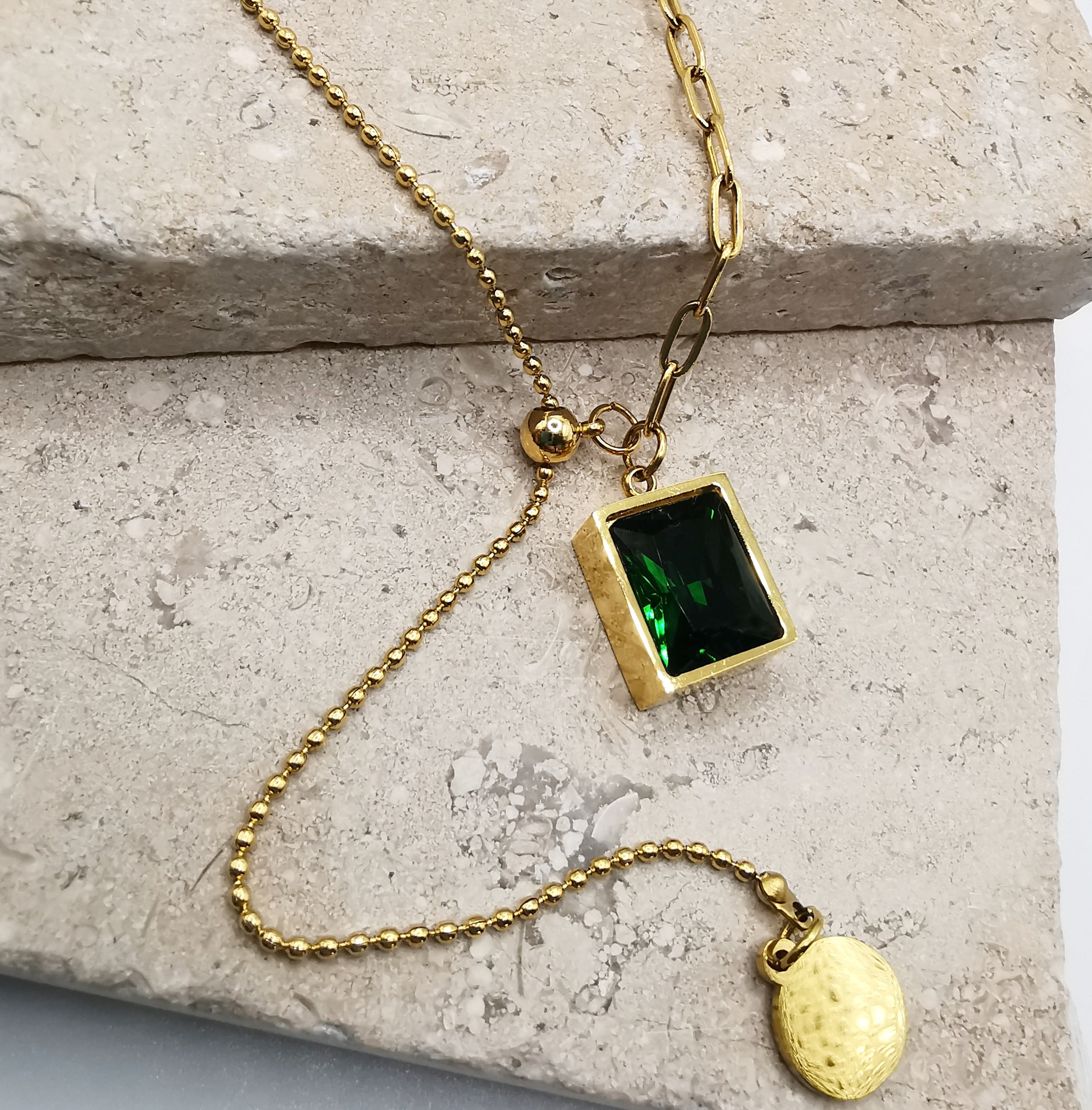 アクセサリー 316L Emerald Grid Necklace - Synchro1996 316L Emerald Grid Necklace - Synchro1996 - メルカリ