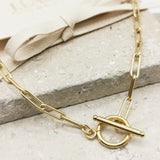Camille T Bar Paperclip Chain