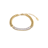 Lucy Chunky Jewelled Curb Bracelet