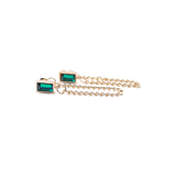 Sian Emerald Green Drop Chain Earrings