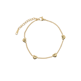 Valentine’s Four Hearts Bracelet – 18K Gold Finish