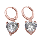 Kimmy Rose Gold Heart Drop Earrings