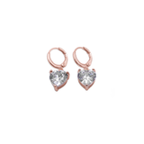 Kimmy Rose Gold Heart Drop Earrings